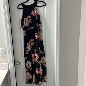 Floral Black Jumpsuit